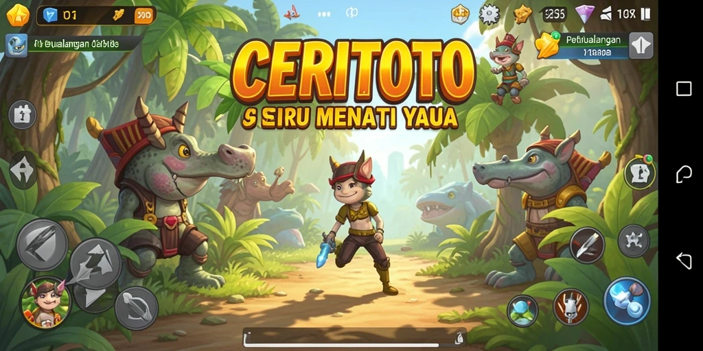 Tampilan gameplay menarik dari CERITOTO dengan aksi petualangan seru.
