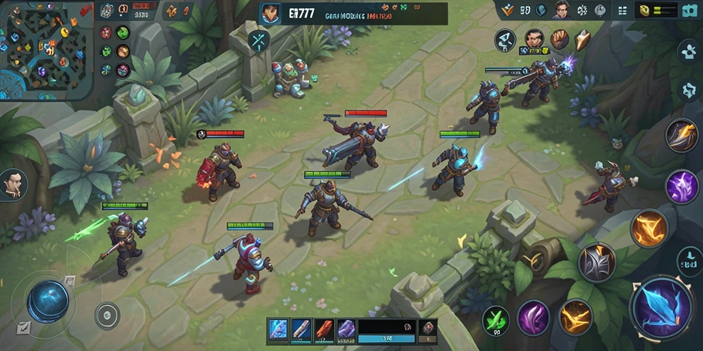 Gameplay seru dalam pertandingan MOBA di ER777.
