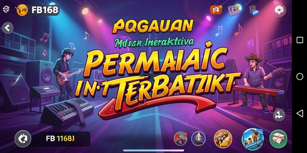 Tangkapan layar FB168 menampilkan gameplay musik yang seru.