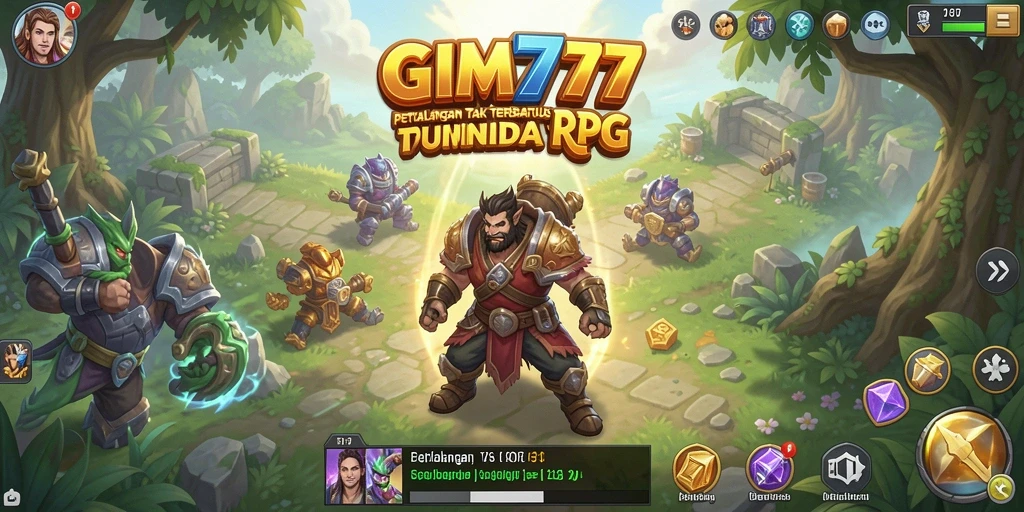 Tangkapan layar dari gameplay GIM777 menunjukkan aksi seru dalam dunia RPG.