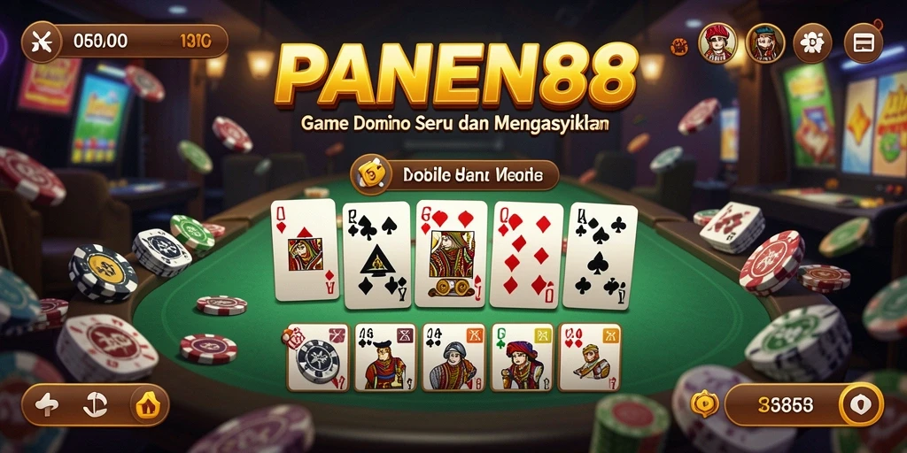 Tampilan gameplay domino yang seru dan interaktif.