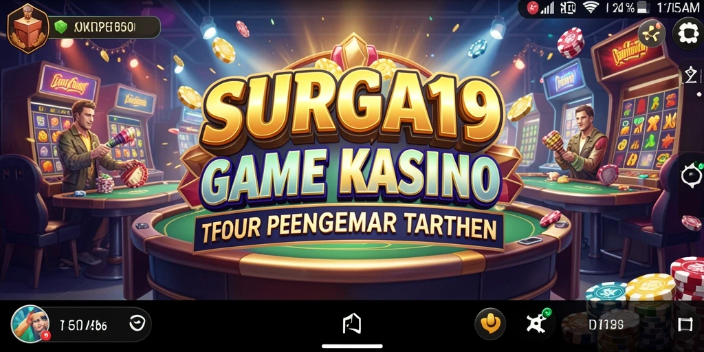 Tampilan menarik dari gameplay Kasino di SURGA19 yang penuh warna.