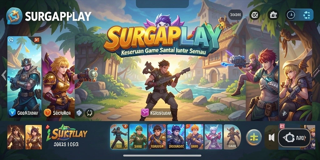 Tampilan gameplay SURGAPLAY yang menarik dan penuh warna.