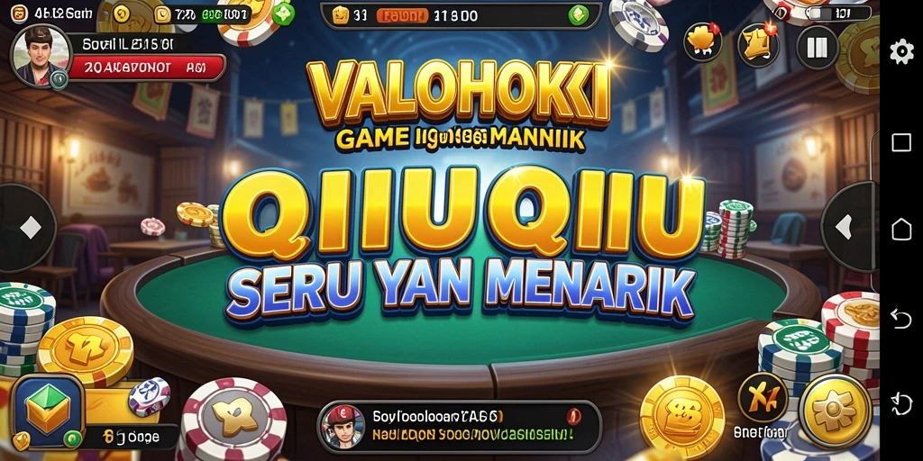 Tampilan screenshot VALOHOKI menampilkan momen seru saat bermain QiuQiu.